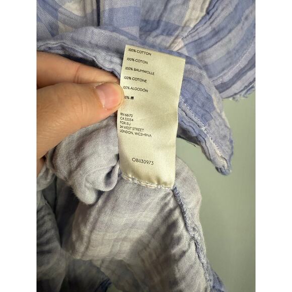 Pilcro and the Letterpress Anthropologie Bette Lavender Plaid boho blouse - Picture 4 of 8